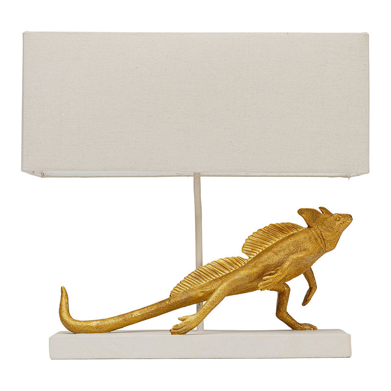 Настольная лампа Золотая Игуана Бежевый Золотой в Челябинске | Loft Concept 