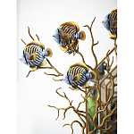 Ваза зеленая с бронзовыми ветвями и фарфоровыми рыбками Eden Garden варинант исполнения - 2 | Loft Concept в Челябинске