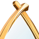 Зеркало овальное в деревянной золотистой раме Oval Gold Lines варинант исполнения - 2 | Loft Concept в Челябинске