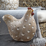 Статуэтка курица с текстурной поверхностью бежевого цвета Rustic Chicken варинант исполнения - 3 | Loft Concept в Челябинске