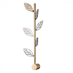 Бра с золотистой вертикальной трубкой и декоративными прозрачными листьями из стекла Sylva  варинант исполнения - 1 | Loft Concept в Челябинске