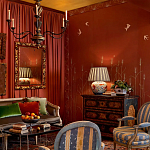 Обои с вышивкой ручной работы Ceres Original colourway on wool sateen варинант исполнения - 2 | Loft Concept в Челябинске