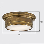 Потолочный светильник круглый цвета состаренная латунь Modern Simple Ceiling Light варинант исполнения - 5 | Loft Concept в Челябинске