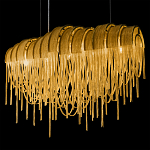 Люстра подвесная с металлическими цепочками и изогнутыми металлическими дугами 72 см Atlantis Chain варинант исполнения - 19 | Loft Concept в Челябинске