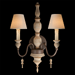 Бра с двумя конусовидными белыми тканевыми абажурами Terrain варинант исполнения - 2 | Loft Concept в Челябинске