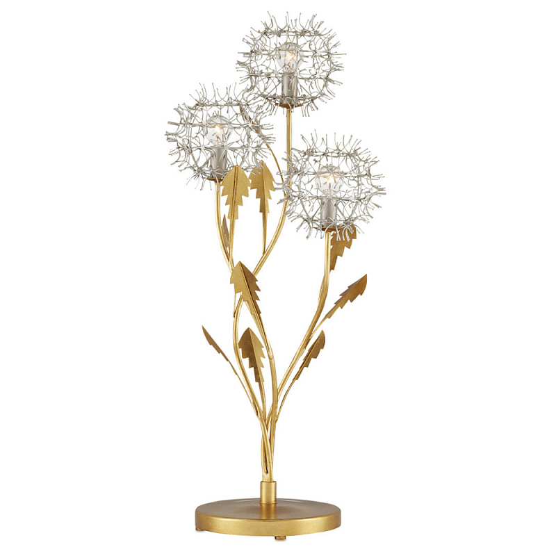 Настольная лампа в виде цветка одуванчика Hanging Dandelion Золотой Серебряный в Челябинске | Loft Concept 