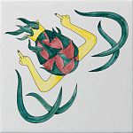 Плитка дизайнерская Драконий фрукт варинант исполнения - 2 | Loft Concept в Челябинске