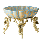 Чаша с орнаментом на бронзовых ножках в виде ангелов Eden Garden варинант исполнения - 1 | Loft Concept в Челябинске