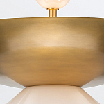 Подвесной светильник латунного цвета с конусовидным белым плафоном Quintiesse варинант исполнения - 11 | Loft Concept в Челябинске