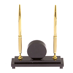 Часы настольные с двумя ручками из натурального камня Stone Clock варинант исполнения - 7 | Loft Concept в Челябинске