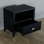 Прикроватная тумбочка с полкой Elsa Dreams Black варинант исполнения - 2 | Loft Concept в Челябинске