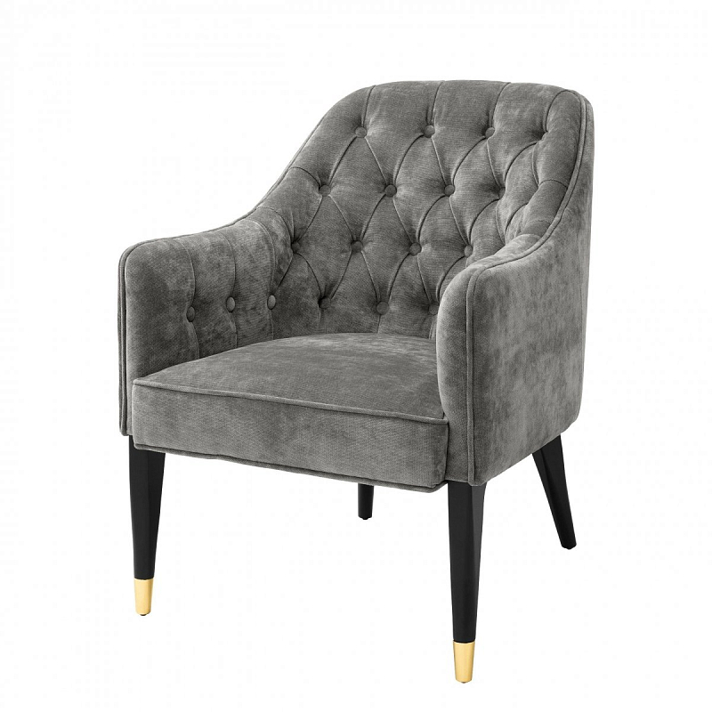 Кресло Eichholtz Chair Cyrus Grey Серый Черный Кресло Eichholtz Chair Cyrus Grey Серый Черный в Челябинске | Loft Concept
