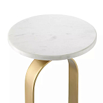 Столик приставной с овальным золотым основанием Oval Gold Base варинант исполнения - 2 | Loft Concept в Челябинске