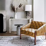 Дизайнерский журнальный стол с чёрной круглой столешницей Visanyp варинант исполнения - 3 | Loft Concept в Челябинске