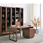 Стол рабочий округлой формы с 3-мя ящиками  Working Moonnut Table варинант исполнения - 3 | Loft Concept в Челябинске