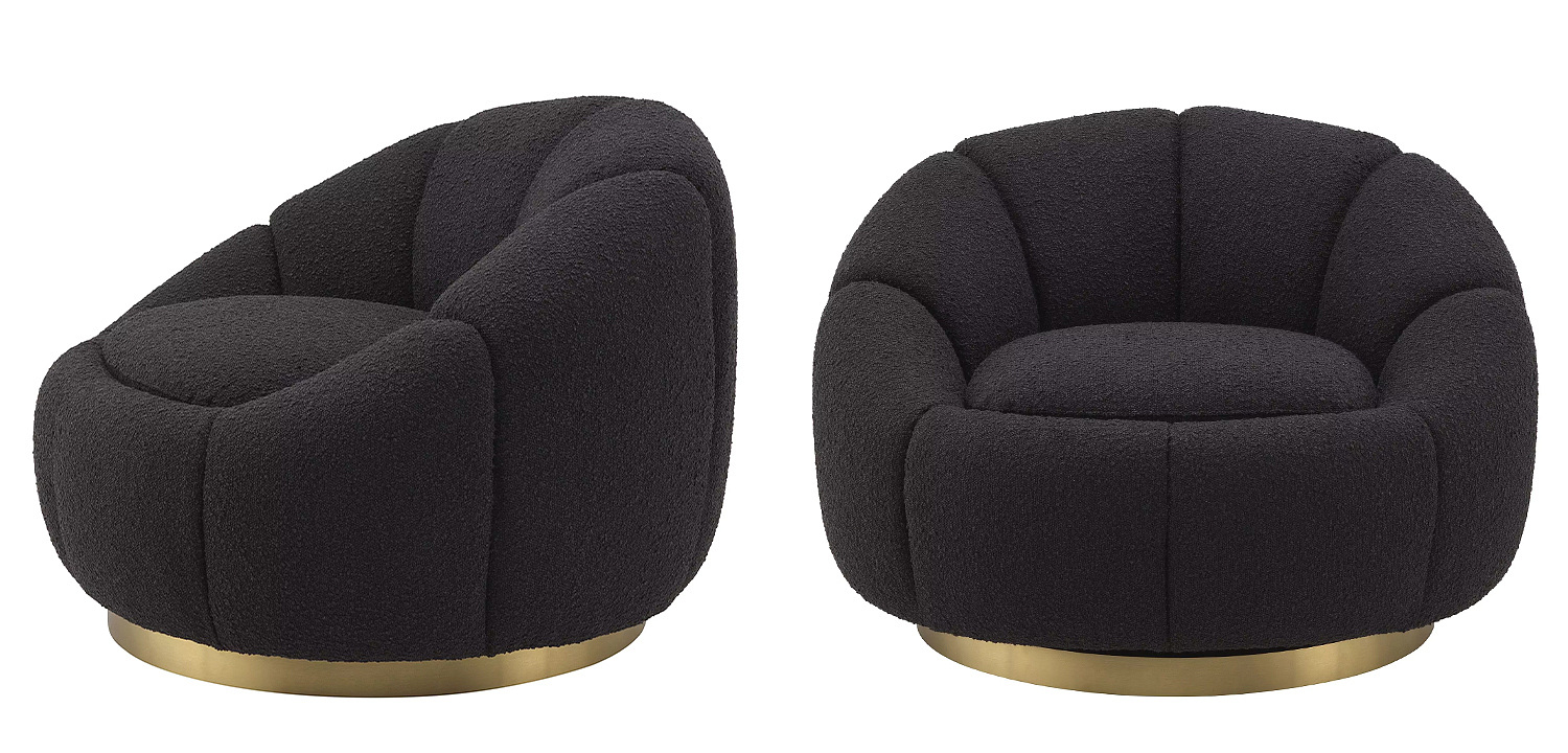 Кресло Eichholtz Swivel Chair Inger Black Кресло Eichholtz Swivel Chair Inger Black - Loft-Concept в Челябинске