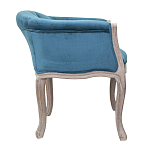 Кресло низкое в стиле прованс Louis French Armchair blue velour варинант исполнения - 1 | Loft Concept в Челябинске