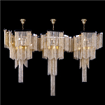 Люстра большая из золотистых металлических цепочек Atlantis Chain варинант исполнения - 1 | Loft Concept в Челябинске