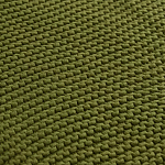 Плед из хлопка жемчужной вязки оливкового цвета Waffle Comfort варинант исполнения - 3 | Loft Concept в Челябинске