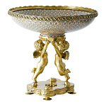 Чаша фарфоровая на двух бронзовых ангелах Eden Garden варинант исполнения - 2 | Loft Concept в Челябинске