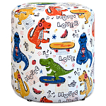 Пуф детский круглый с принтом Dinosaurs CHILDHOOD варинант исполнения - 1 | Loft Concept в Челябинске
