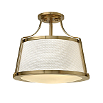 Потолочный светильник со светлым текстильным абажуром Hinkley варинант исполнения - 5 | Loft Concept в Челябинске