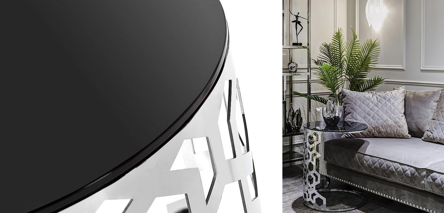 Приставной стол Yen Geometry Side Table silver 60 Приставной стол Yen Geometry Side Table silver 60 - Loft-Concept в Челябинске