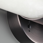 Бра с вытянутым цилиндрическим плафоном из белого алебастра на круглом основании Темная Латунь Cryptocrystalline Stone варинант исполнения - 3 | Loft Concept в Челябинске