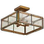 Потолочный светильник квадратный из толстого литого стекла Cast Glass варинант исполнения - 5 | Loft Concept в Челябинске