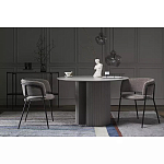 Стул полукруглый с каркасом из металла и мягким сиденьем и спинкой Soft Chenille варинант исполнения - 3 | Loft Concept в Челябинске