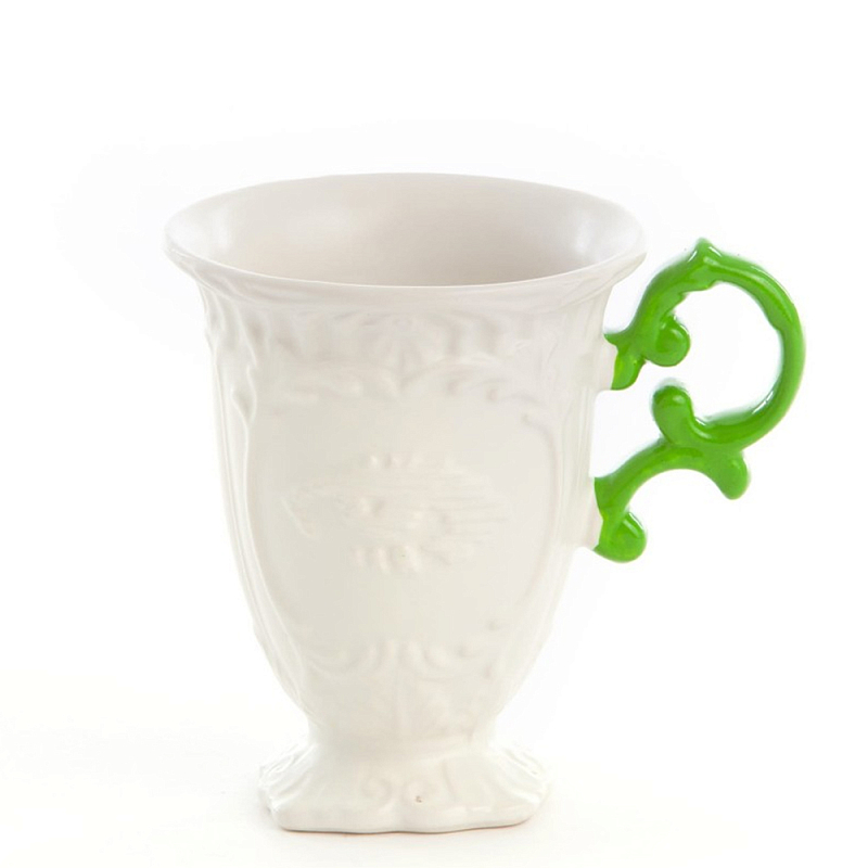 Кружка Seletti I-Mug Green Белый Зеленый Кружка Seletti I-Mug Green Белый Зеленый в Челябинске | Loft Concept