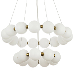 Многоярусная кольцевая люстра с плафонами шары Rings Suspension Light Chandelier варинант исполнения - 1 | Loft Concept в Челябинске