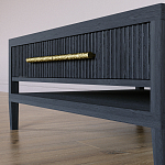 Кофейный стол Primo с двумя ящиками Черный дуб варинант исполнения - 5 | Loft Concept в Челябинске