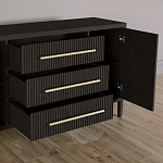 Буфет Primo с тремя ящиками и двумя фасадами Темный орех варинант исполнения - 4 | Loft Concept в Челябинске