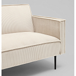 Диван современный вельветовый прямой Worcester Молочный варинант исполнения - 3 | Loft Concept в Челябинске