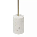 Торшер золотистый с 2-мя подвижными плафонами на белом мраморном основании Streams of Light варинант исполнения - 3 | Loft Concept в Челябинске