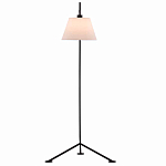 Торшер с черным наклонным корпусом и конусовидным абажуром Black Tripod варинант исполнения - 3 | Loft Concept в Челябинске