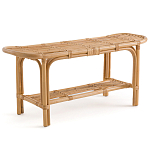 Скамья из ротанга с подушкой Manlio Rattan Bench варинант исполнения - 6 | Loft Concept в Челябинске