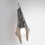 Подвесной светильник с черной металлической основой и рельефным плафоном Glass Pod варинант исполнения - 6 | Loft Concept в Челябинске