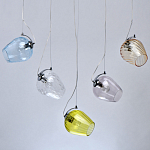 Люстра линейная с 5-ю разноцветными стеклянными плафонами Kaleido варинант исполнения - 4 | Loft Concept в Челябинске