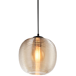 Подвесной светильник со стеклянным рельефным плафоном хром Perforated Glass 25 варинант исполнения - 1 | Loft Concept в Челябинске