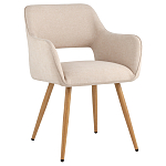 Стул в рогожке бежевого цвета NEASAN STOOL варинант исполнения - 1 | Loft Concept в Челябинске