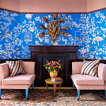 Обои ручная роспись Houghton Canton Blue варинант исполнения - 3 | Loft Concept в Челябинске