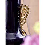 Ваза темно-синяя фарфоровая с бронзовыми ручками и ножками Eden Garden варинант исполнения - 5 | Loft Concept в Челябинске