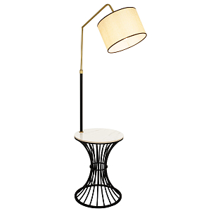 Торшер с абажуром и приставным столом Fazio Lighting and Furniture Floor Lamp