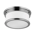 Потолочный светильник для ванных комнат цвета хром с вытянутым плафоном из молочного стекла Feiss варинант исполнения - 1 | Loft Concept в Челябинске