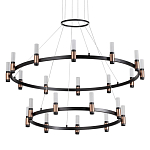 Люстра подвесная с двумя круглыми ярусами и цилиндрическими плафонами Arnaut Light варинант исполнения - 1 | Loft Concept в Челябинске