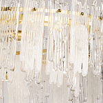 Люстра круглая с прозрачными стержнями разной длины Textured Glass Chandelier варинант исполнения - 4 | Loft Concept в Челябинске