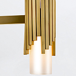 Люстра цвета латунь с 4-мя матовыми цилиндрическими плафонами Elstead Lighting варинант исполнения - 4 | Loft Concept в Челябинске