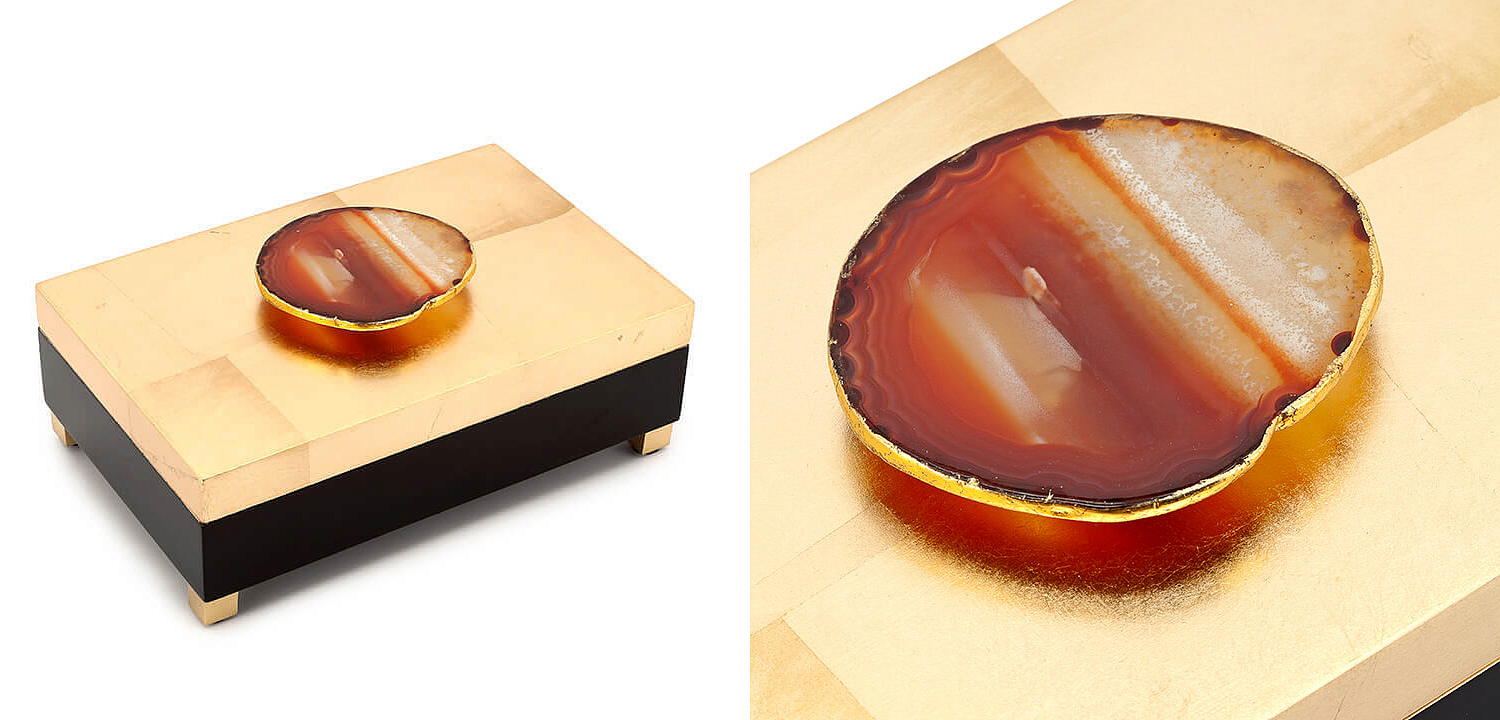 Шкатулка BOX KRIZIA gold with agate Шкатулка BOX KRIZIA gold with agate - Loft-Concept в Челябинске